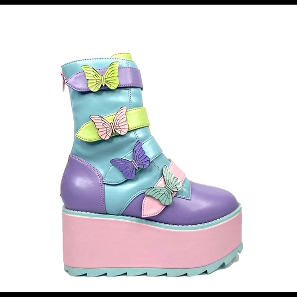 YRU Shoes - YRU Multicolor Platform Boots